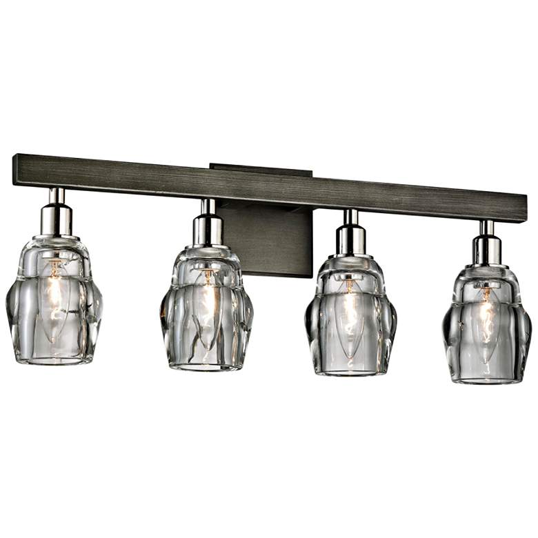 Image 2 Citizen 22 3/4 inch Wide Graphite and Nickel 4-Light Bath Light