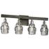 Citizen 22 3/4" Wide Graphite and Nickel 4-Light Bath Light