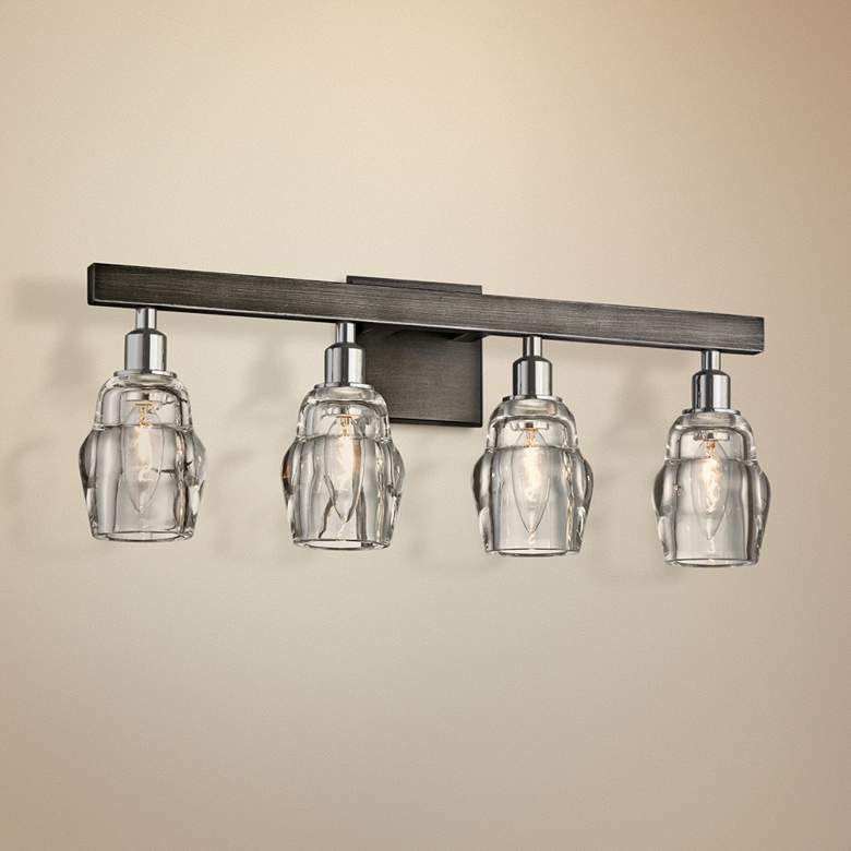 Image 1 Citizen 22 3/4" Wide Graphite and Nickel 4-Light Bath Light