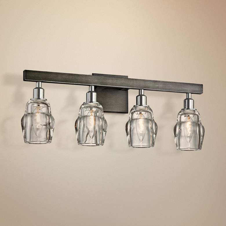 Image 1 Citizen 22 3/4 inch Wide Graphite and Nickel 4-Light Bath Light