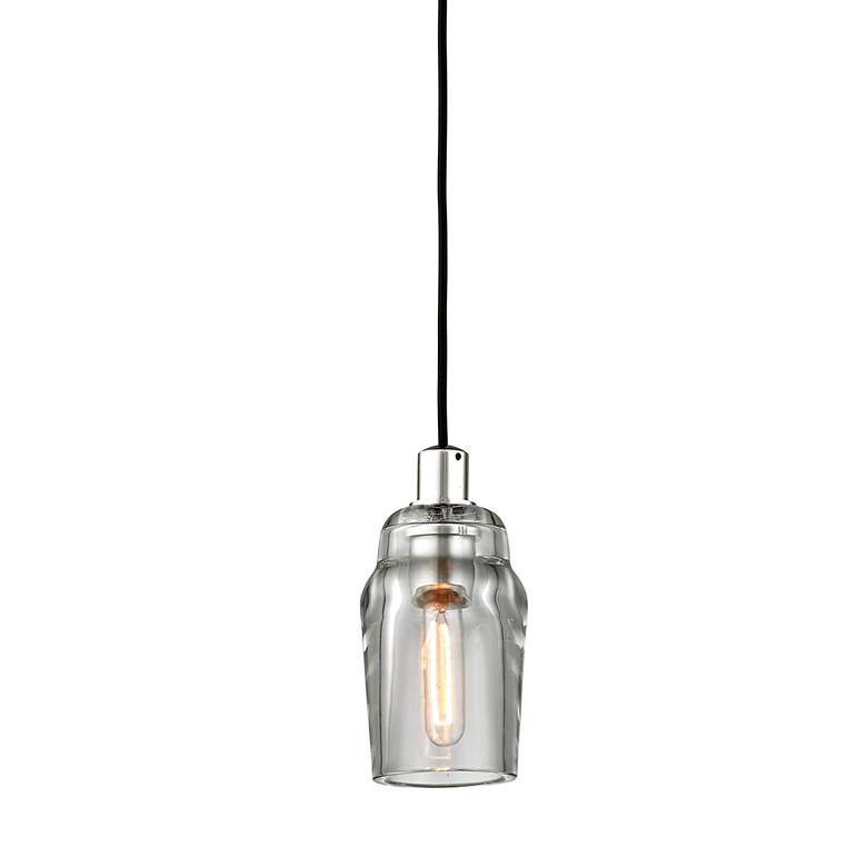 Image 2 Citizen 4 3/4"W Graphite and Polished Nickel Mini Pendant