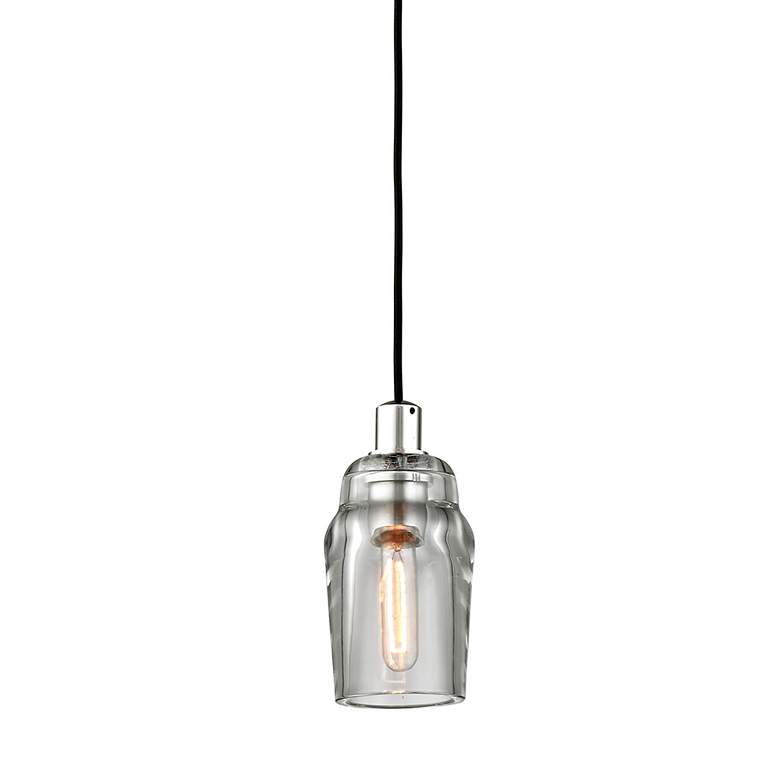 Image 2 Citizen 4 3/4 inchW Graphite and Polished Nickel Mini Pendant