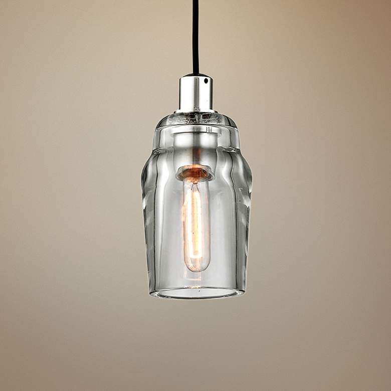 Image 1 Citizen 4 3/4 inchW Graphite and Polished Nickel Mini Pendant