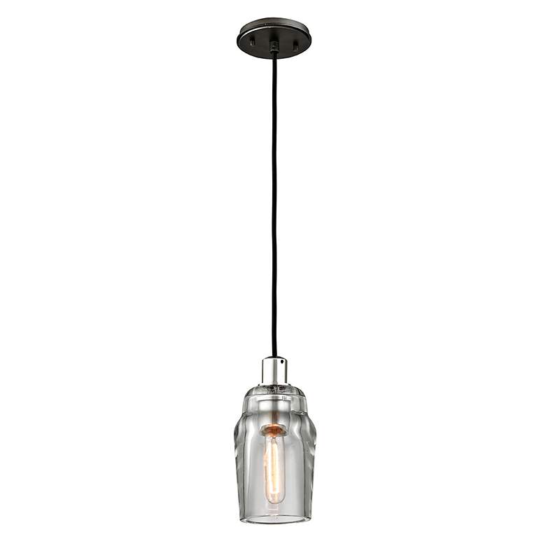 Image 3 Citizen 4 3/4"W Graphite and Polished Nickel Mini Pendant more views