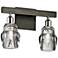 Citizen 9" High Graphite and Nickel 2-Light Wall Sconce