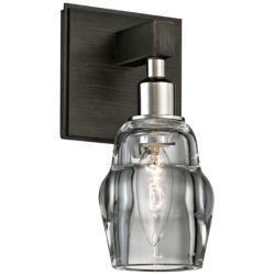 Citizen 9&quot; High Graphite and Polished Nickel Wall Sconce