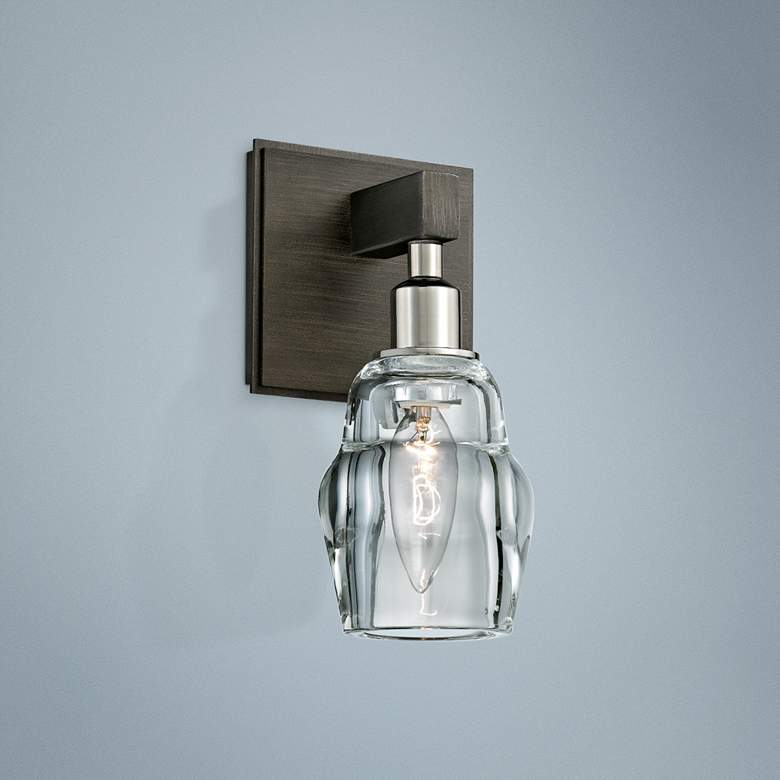 Image 1 Citizen 9" High Graphite and Polished Nickel Wall Sconce