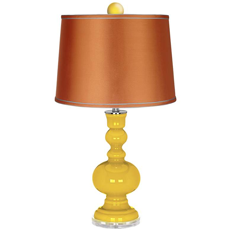 Image 1 Citrus Apothecary Lamp-Finial and Satin Orange Shade
