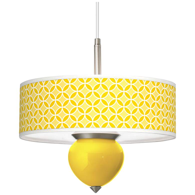 Image 1 Citrus Circle Rings Cleo 16 inch Wide Pendant Chandelier