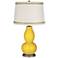 Citrus Double Gourd Table Lamp with Rhinestone Lace Trim