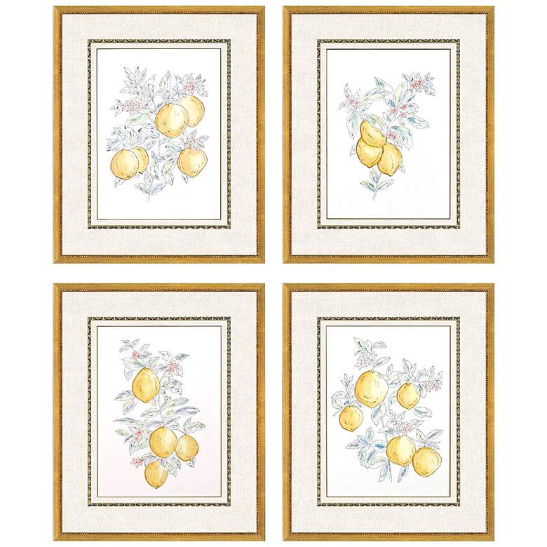 Image 3 Citrus Fresh 21" High 4-Piece Framed Wall Art Set