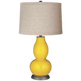 Image1 of Citrus Linen Drum Shade Double Gourd Table Lamp