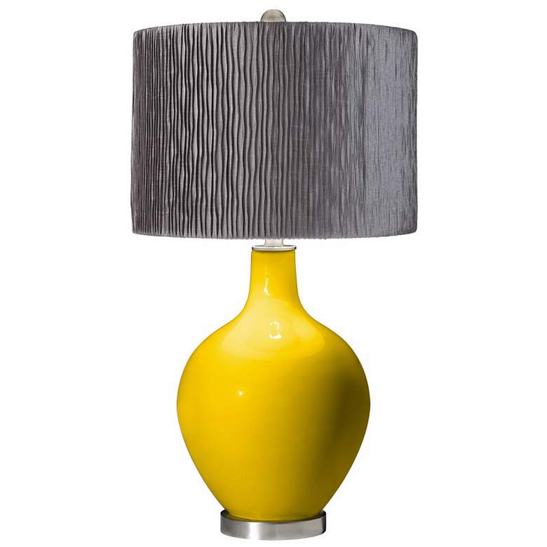 Image 1 Citrus Morell Silver Pleat Shade Ovo Table Lamp