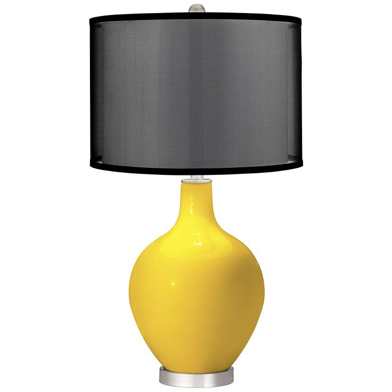 Image 1 Citrus Ovo Table Lamp with Organza Black Shade