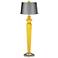 Citrus Satin Gray Lido Floor Lamp with Color Finial