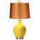 Citrus - Satin Orange Ovo Table Lamp with Color Finial