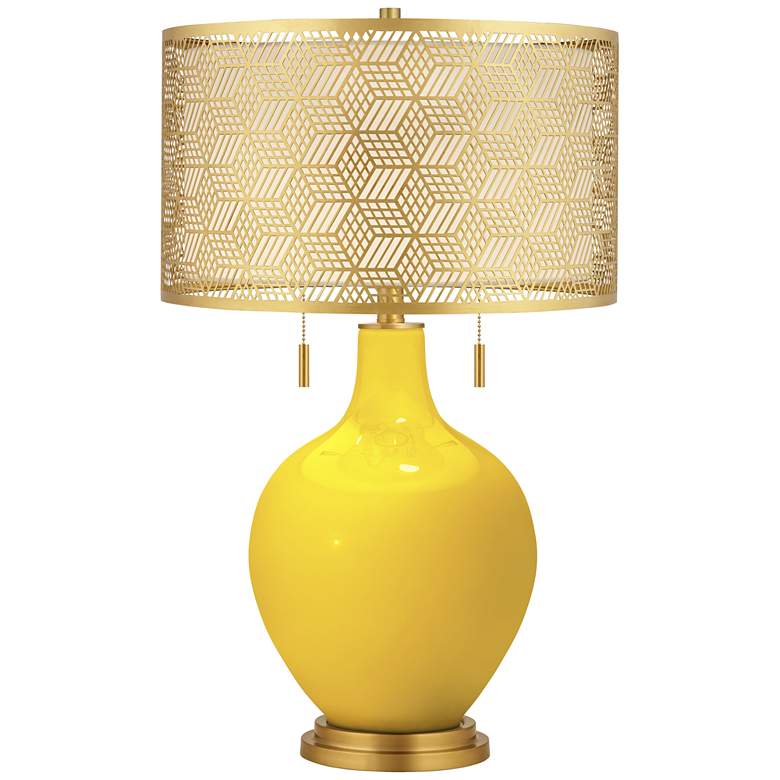 Image 1 Citrus Toby Brass Metal Shade Table Lamp