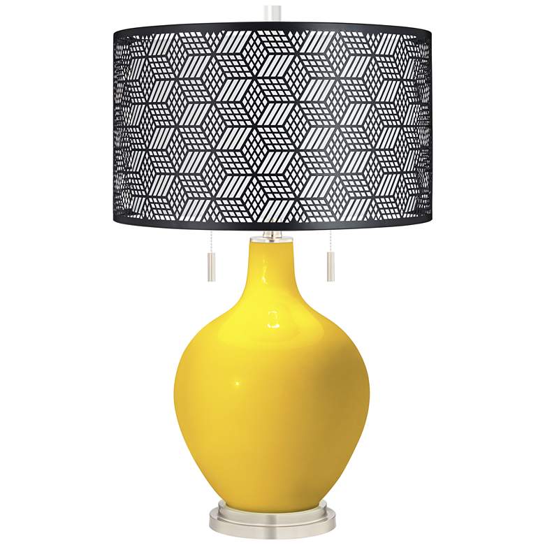 Image 1 Citrus Toby Table Lamp With Black Metal Shade