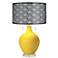 Citrus Toby Table Lamp With Black Metal Shade