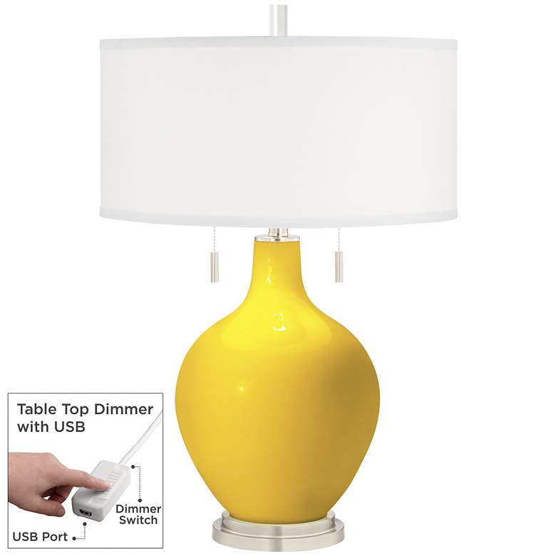 Image 1 Citrus Toby Table Lamp with Dimmer