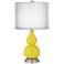 Citrus Yellow Double Shade Small Gourd Accent Table Lamp
