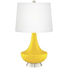 Image2 of Citrus Yellow Gillan Modern Glass Table Lamp by Color Plus