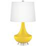Citrus Yellow Gillan Modern Glass Table Lamp by Color Plus