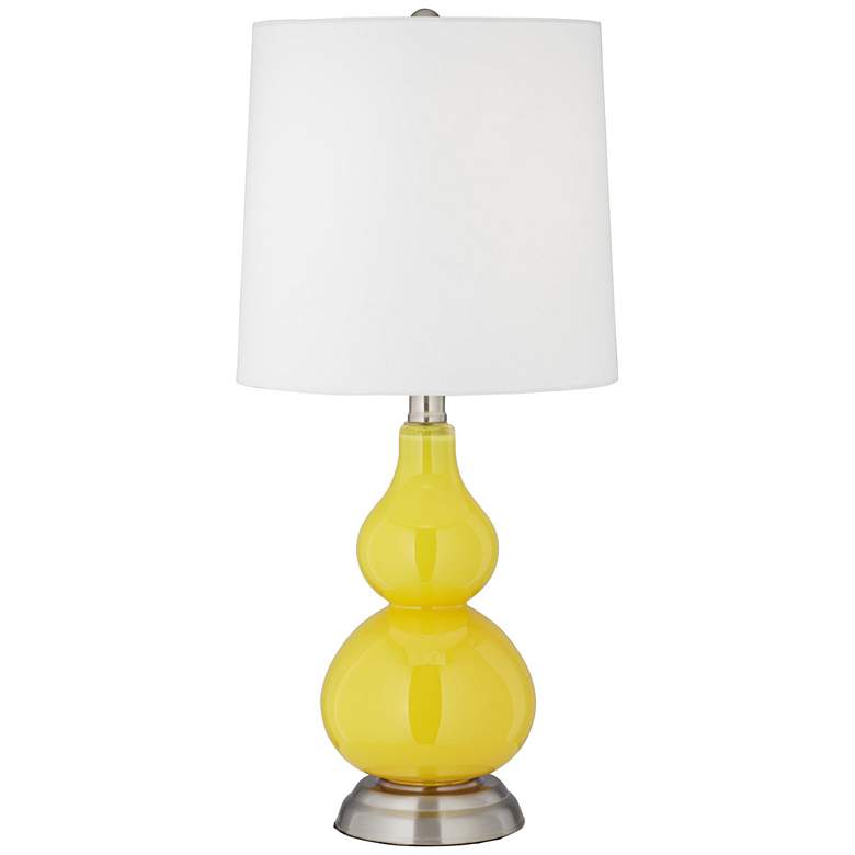 Citrus Yellow Small Gourd Accent Table Lamp