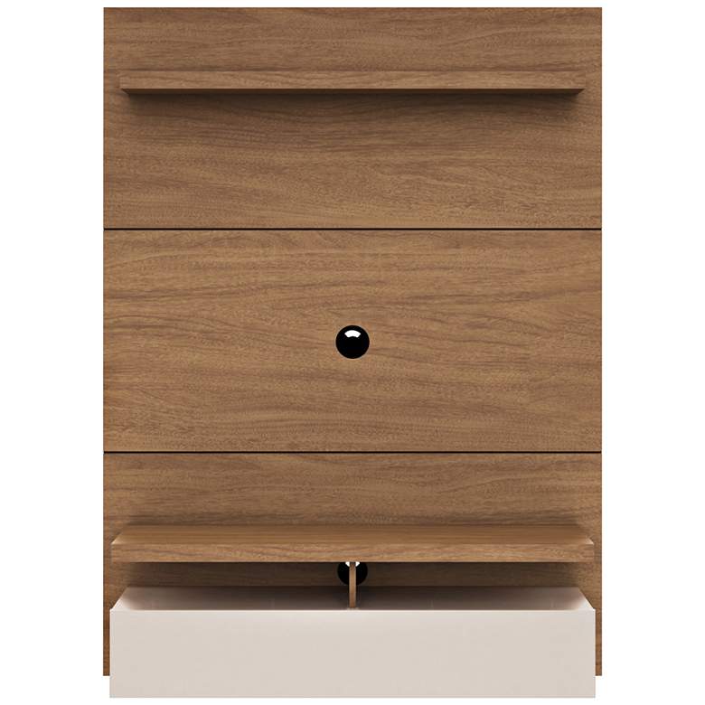 Image 1 City 1.2 Maple Cream Wood Floating Wall Entertainment Center