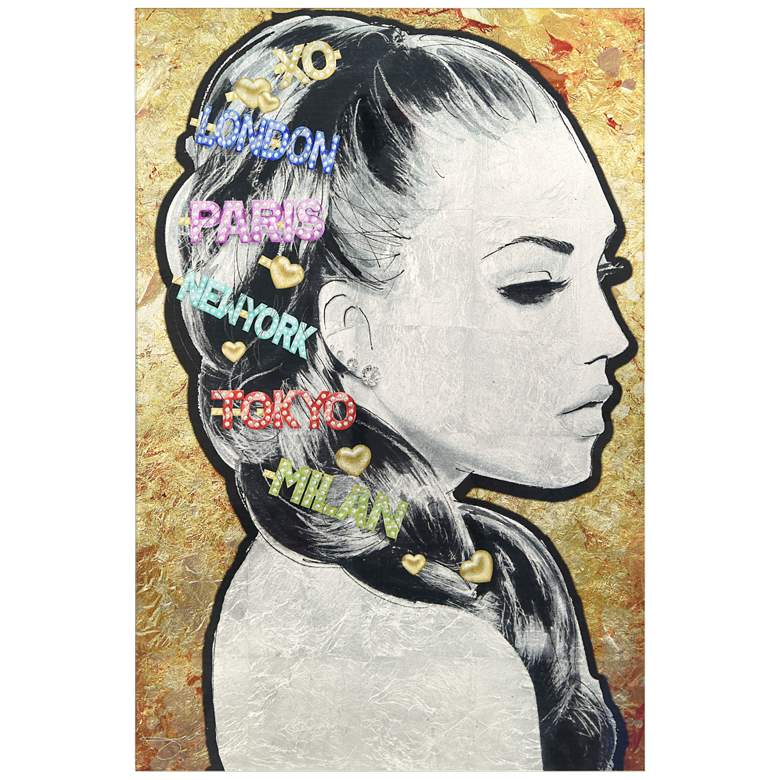 Image 2 City Clips Reverse Printed Tempered Glass with Silver Leaf Wall Art
