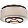 City Club 15" Wide Brushed Bronze Flushmount Ceiling Light