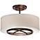 City Club 15" Wide Brushed Bronze Semi-Flush Ceiling Light