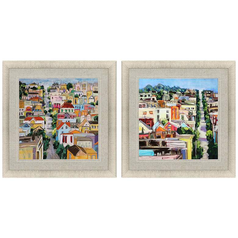 Image 1 City Color 26"W x 26"H Framed Art Set of 2