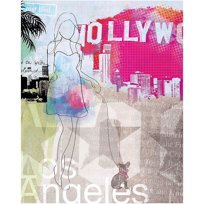 Image 1 City Girl- Los Angeles 24 inch High Canvas Wall Art