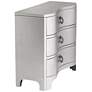 City Lights 34" Wide 3-Drawer Champagne Silver Leaf Chest