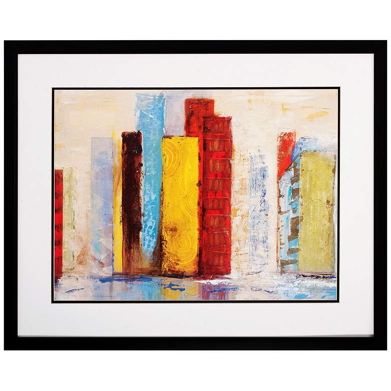 Image 1 City of Colors 32 inch Wide Framed Wall Art