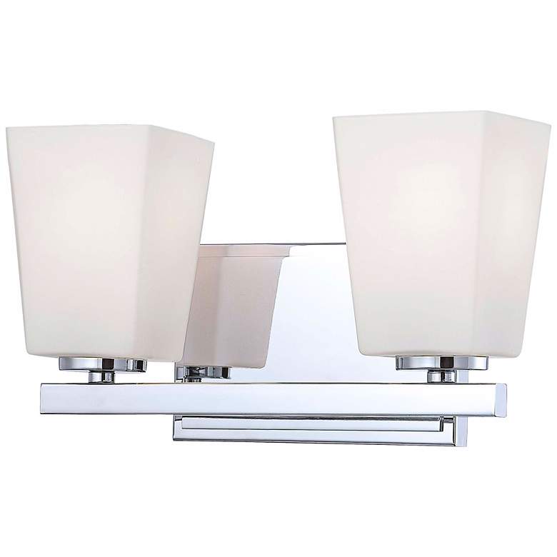 Image 2 City Square 12 1/4 inch Wide Chrome 2-Light Bath Light