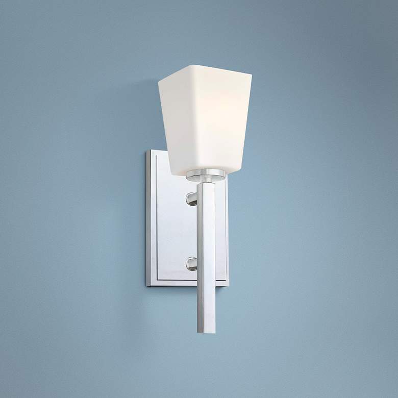 Image 1 City Square 13 1/2" High Chrome Wall Sconce