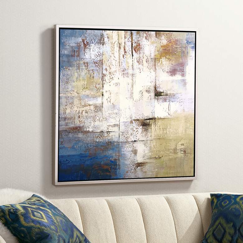 Image 2 City Squared 43" Square Framed Giclee Wall Art
