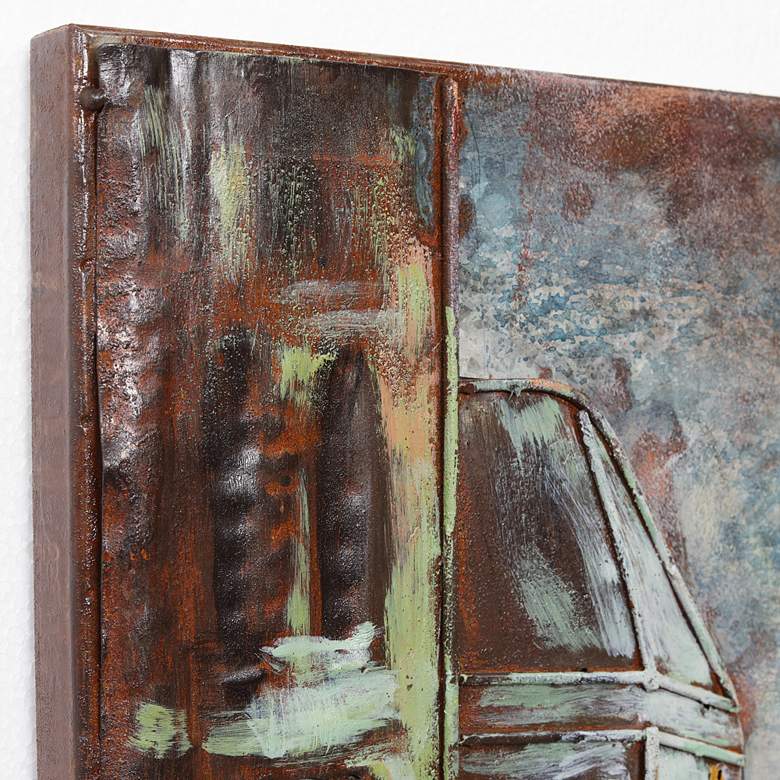 Image 5 City Street 48"W Mixed Media Metal Dimensional Wall Art more views