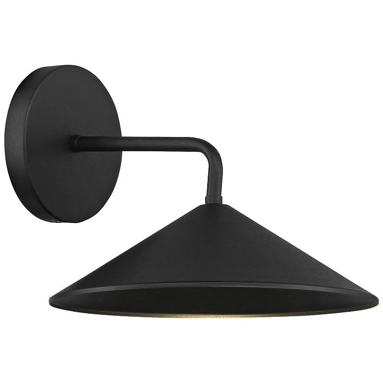 Image 2 City Streets 10 inch Wide Sand Coal Black Modern LED Outdoor Wall Light