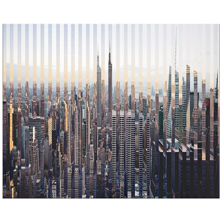 Image 1 City Through The Window 20 inch Wide Giclee Canvas Wall Art