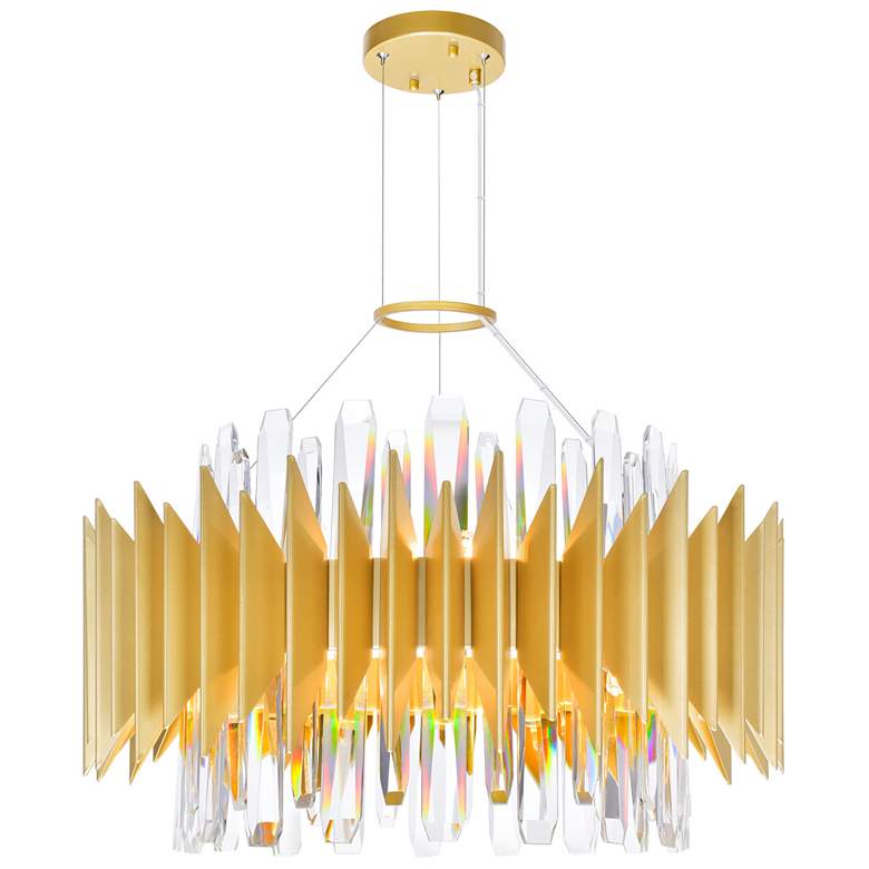 Image 1 Cityscape 12 Light Chandelier With Satin Gold Finish