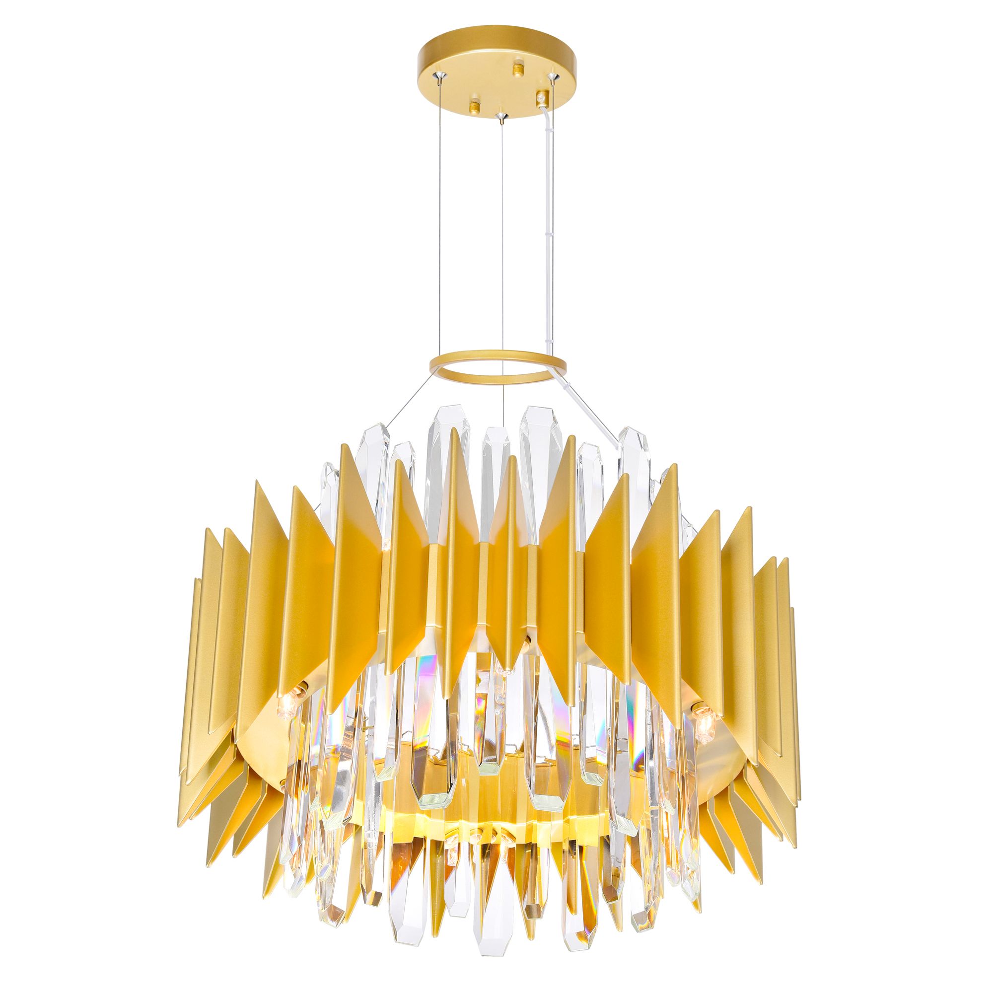 Image 3 Cityscape 12 Light Chandelier With Satin Gold Finish more views