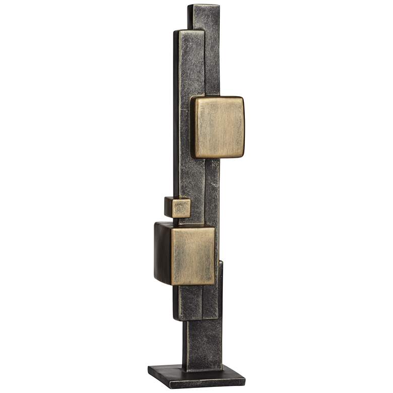 Image 2 Cityscape 16 1/4" High Antique Brass Decorative Sculpture