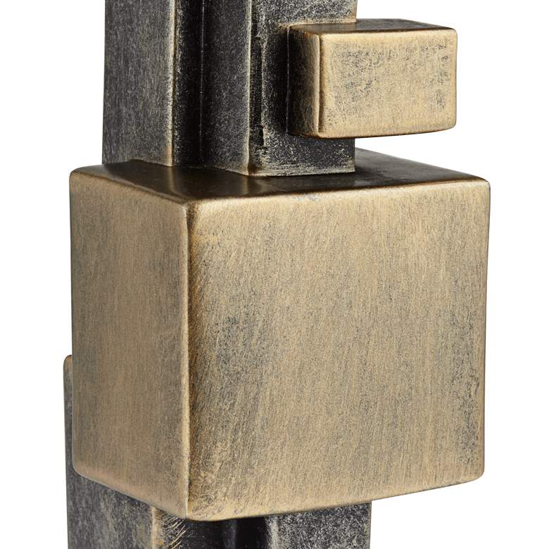 Image 3 Cityscape 16 1/4" High Antique Brass Decorative Sculpture more views