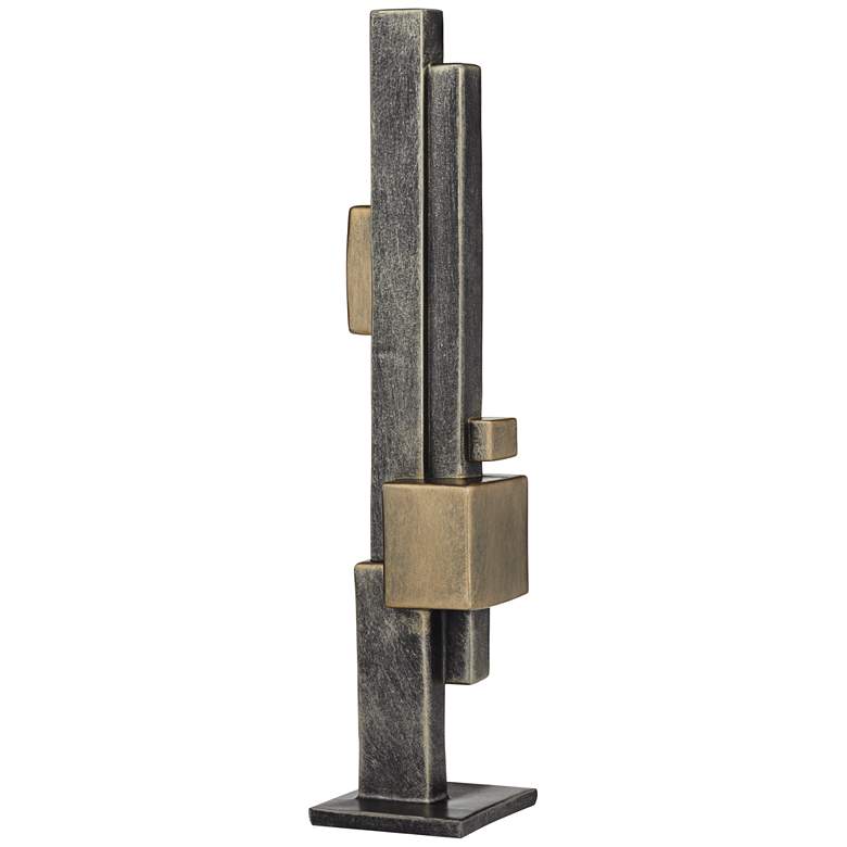 Image 7 Cityscape 16 1/4" High Antique Brass Decorative Sculpture more views