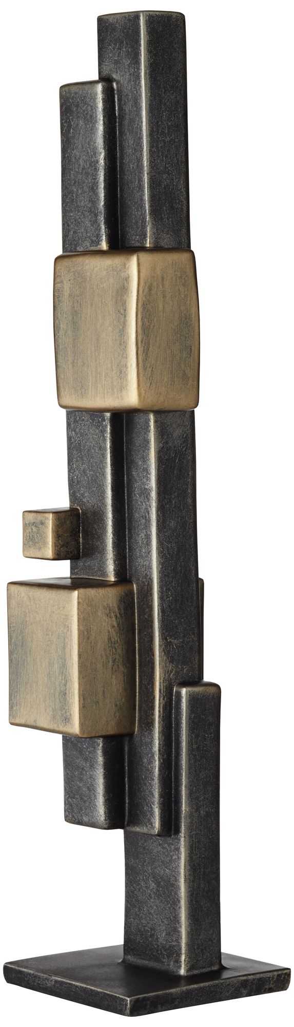 Cityscape 16 1/4" High Antique Brass Decorative Sculpture