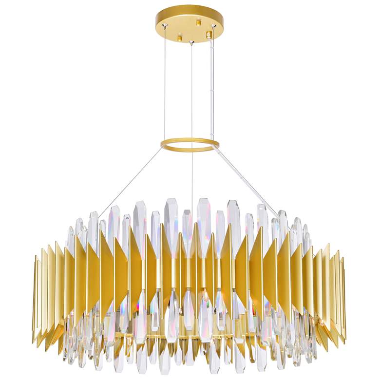 Image 1 Cityscape 18 Light Chandelier With Satin Gold Finish