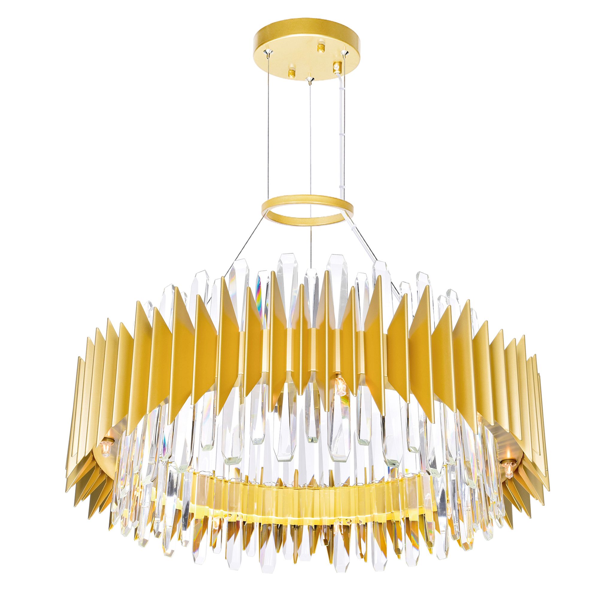 Image 2 Cityscape 18 Light Chandelier With Satin Gold Finish more views